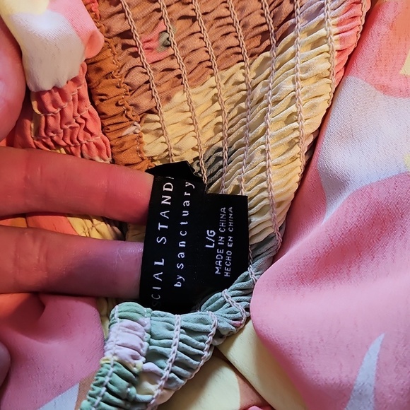 Social Standard by Sanctuary Maxi Tiered Floral Dress, Sz L, NWT, 149$ Retail - Picture 6 of 8